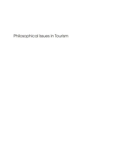 Philosophical Issues in Tourism